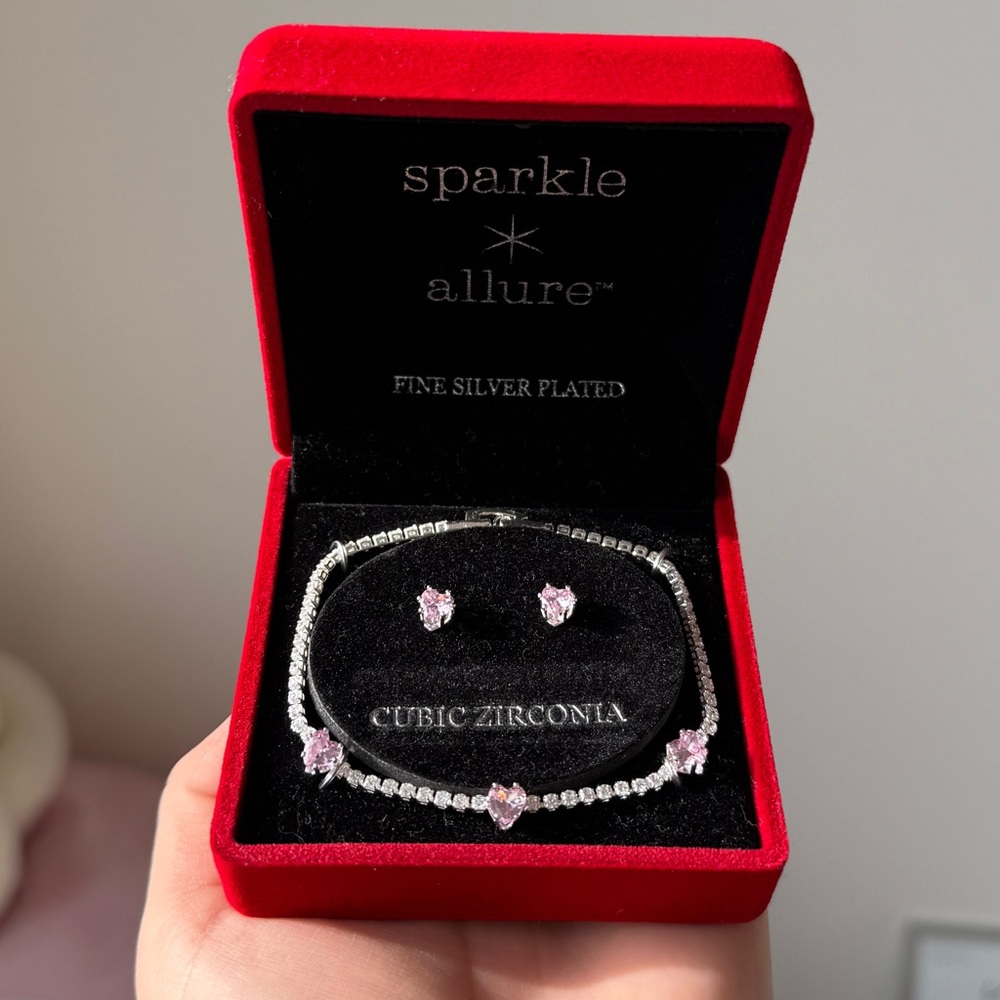 Pink Cubic Zirconia Jewelry Set